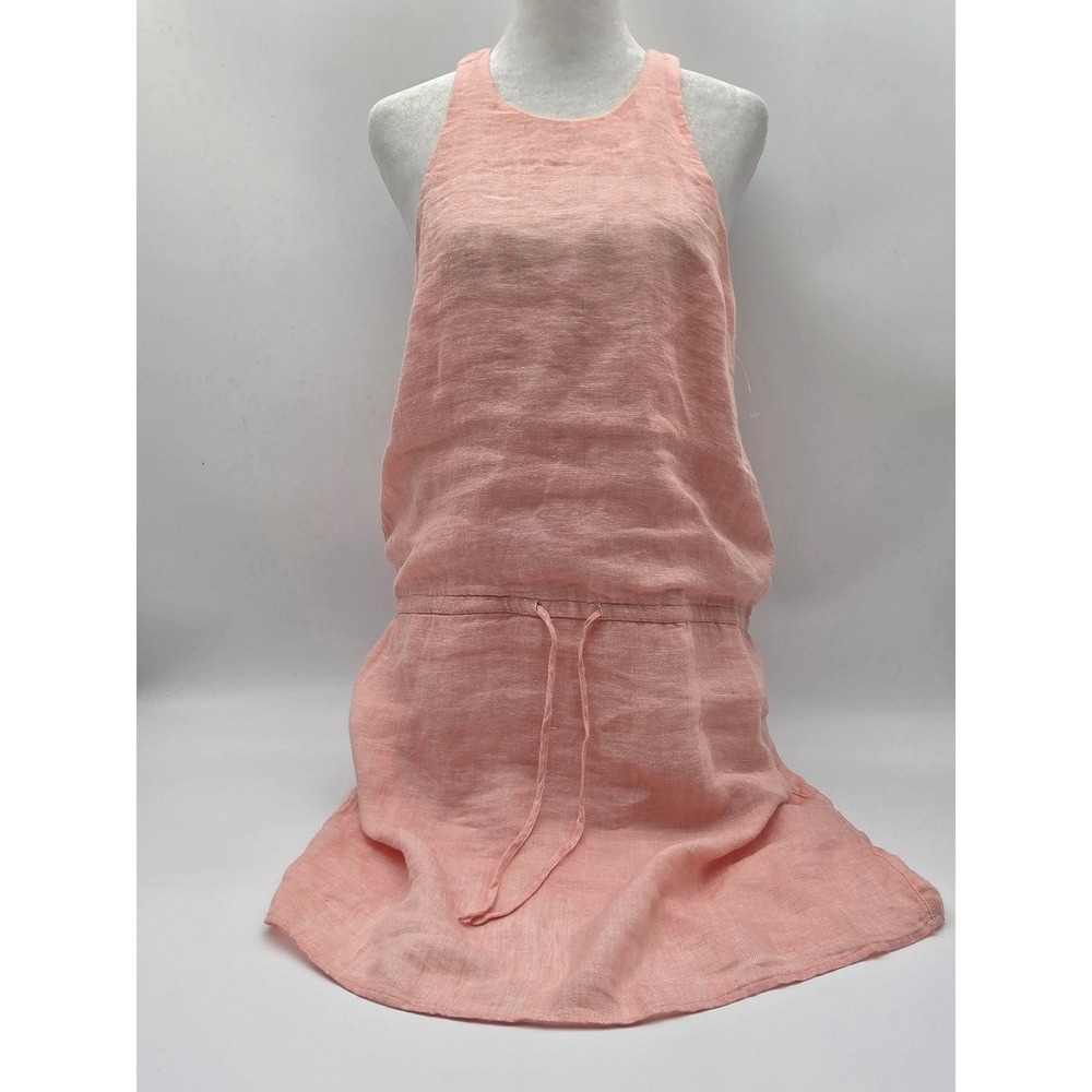 Joie Women's S Pink 100% Linen Sleeveless Drawstring Dress NWT 101-382